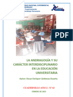 Cuadernillo Año 2 - #63 - La Andragogía y Su Carácter Interdisciplinario en La Educación Universitaria - Oscar Enrique Cárdenas Duarte