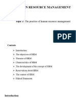 Topic 1 - The Practice of Human Resource Management