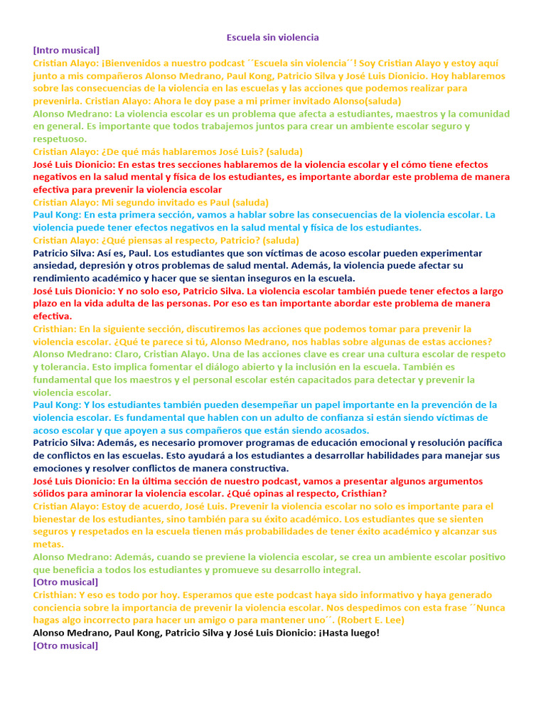 Prevención de la Violencia Escolar | PDF | Violencia | Las emociones