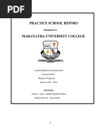 Practice School Report 2