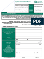 Annex D Supplier Information Form - Tender No ADRA-YEMA II - 559-2023