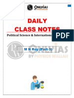 PSIR: M.N. Roy (Part 3) - Daily Class Notes