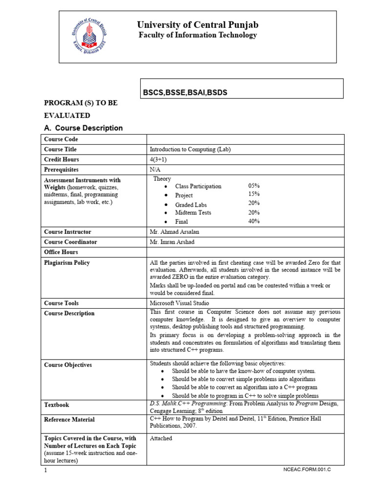 Introduction to computing lab pdf