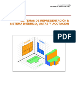 Ana Ballester Jiménez Sistemas de Representación Tema 2 Sistemas de Representación I - Sistema Diédrico, Vistas y Acotación