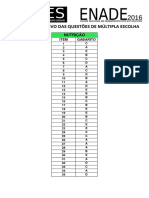 Gabarito Enade 2016