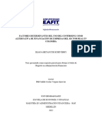 Factores Determinantes Del Uso Del Confirming Como Alternativa de Financiamiento