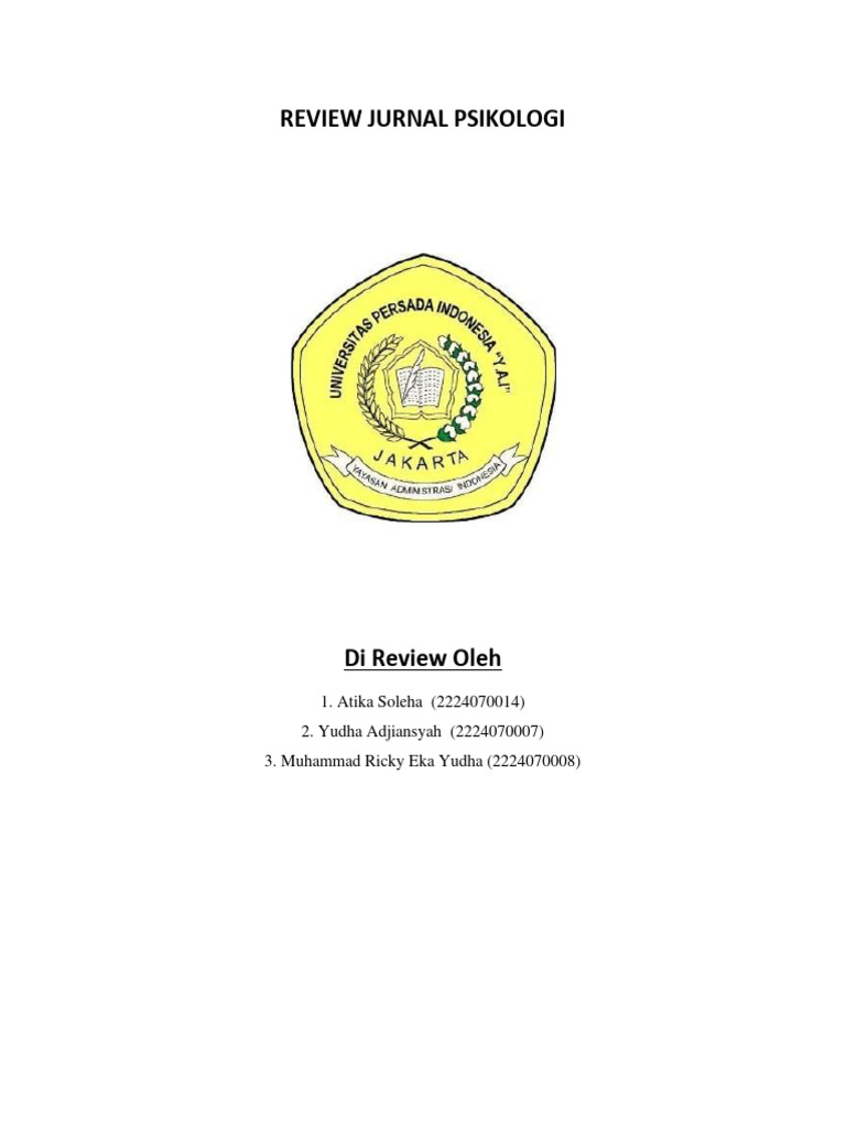 REVIEW JURNAL PSIKOLOGI Kelompok 6 | PDF