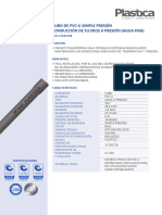 Tubo de Pvc-U Simple Presión Conducción de Fluidos A Presión (Agua Fria)