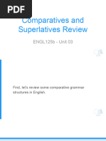 3-1 Comparatives and Superlatives Review