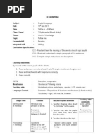 Lesson Plan English