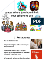 Places Where You Should Limit Your Cell Phone