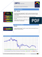 Stock Research Report For Manulife Finl MFC As of 9/22/11 - Chaikin Power Tools