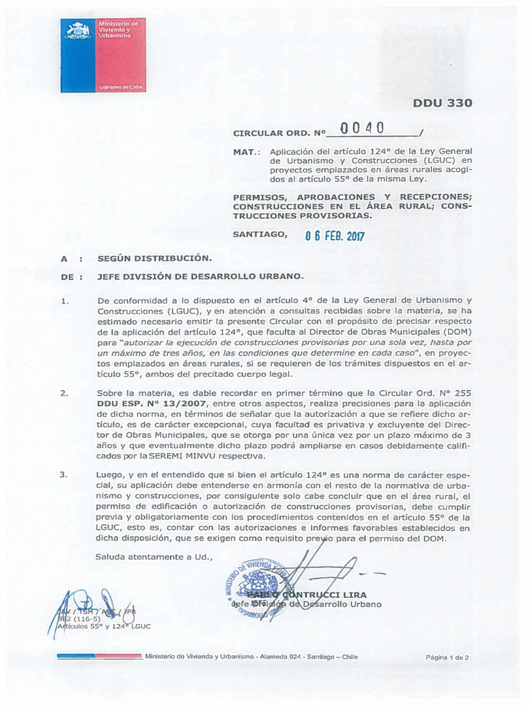 Aplicación de DDU 330 en Áreas Rurales | PDF