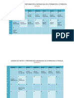 Agenda de Visiteo y Preparación A Monaguillos