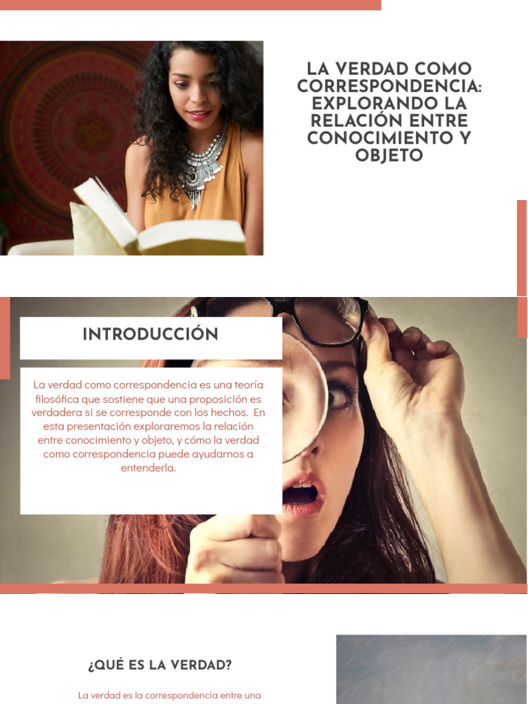 La Verdad como Correspondencia en Conocimiento | PDF | Filosofía ...