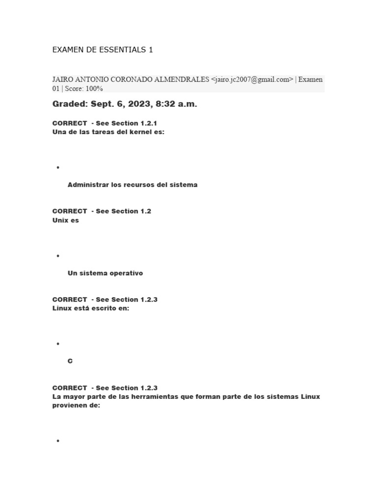 Examen de essentials 1 al 9 pdf ciencias de la computaci n