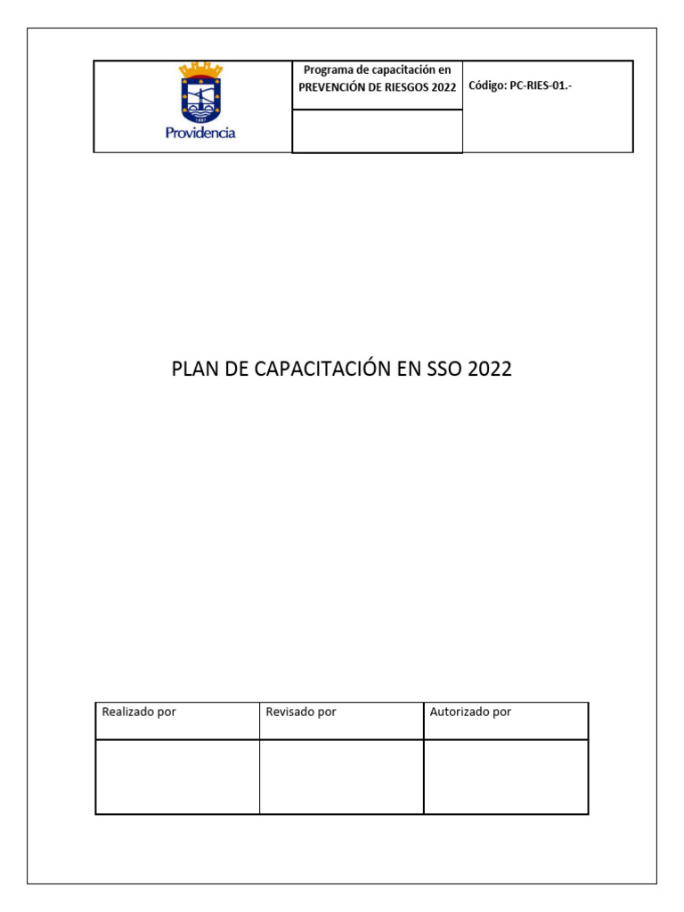 Plan de Capacitacion | PDF | Gestión de recursos humanos | Seguridad y ...
