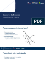 Economia Da Empresa: Lecture 3: Incentivos e Objetivos