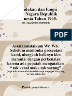 Kedudukan Dan Fungsi UUD Negara Republik Indonesia Tahun