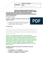 Examen Parcial de Español - Docx Pronombres Personales y Posesivos - Docx Con Respuestas Correctas.