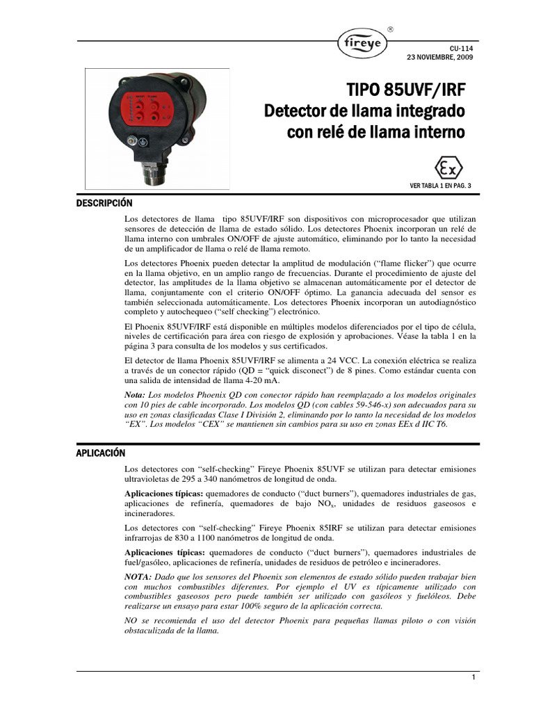 Manual Detector De Flama Pdf
