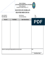 FS Observation Logsheet