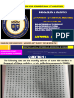 ASSIGNMENT 1 PROBABILITY STATISTICSpptx