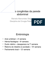 Anomalias Congênitas Da Parede Abdominal: Marcelo Marcondes Stegani Disciplina de Cirurgia Pediátrica