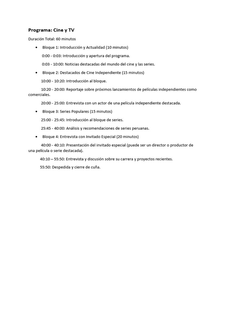 BOSQUEJO CINE Y TV | PDF