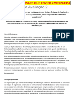 Enunciado Da Avaliação 2 - Sistemas de Informações Gerenciais (IL60106)