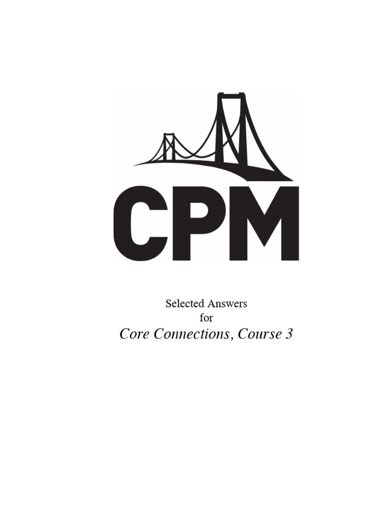 Core Connections Course 3 Answers | PDF | Mathematics | Elementary ...