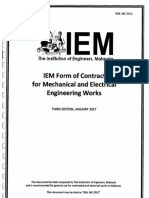 IEM Form of Contract For Mechanical & Electrical Works - 2017