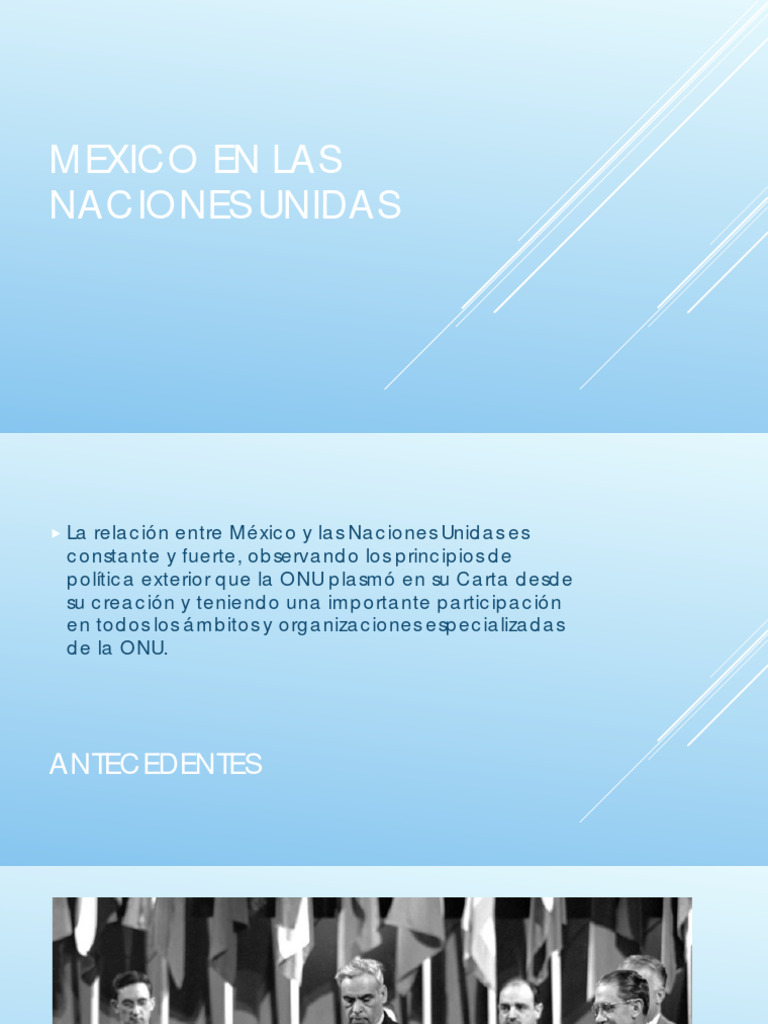 México en Las Naciones Unidas | PDF | Naciones Unidas | Relaciones ...