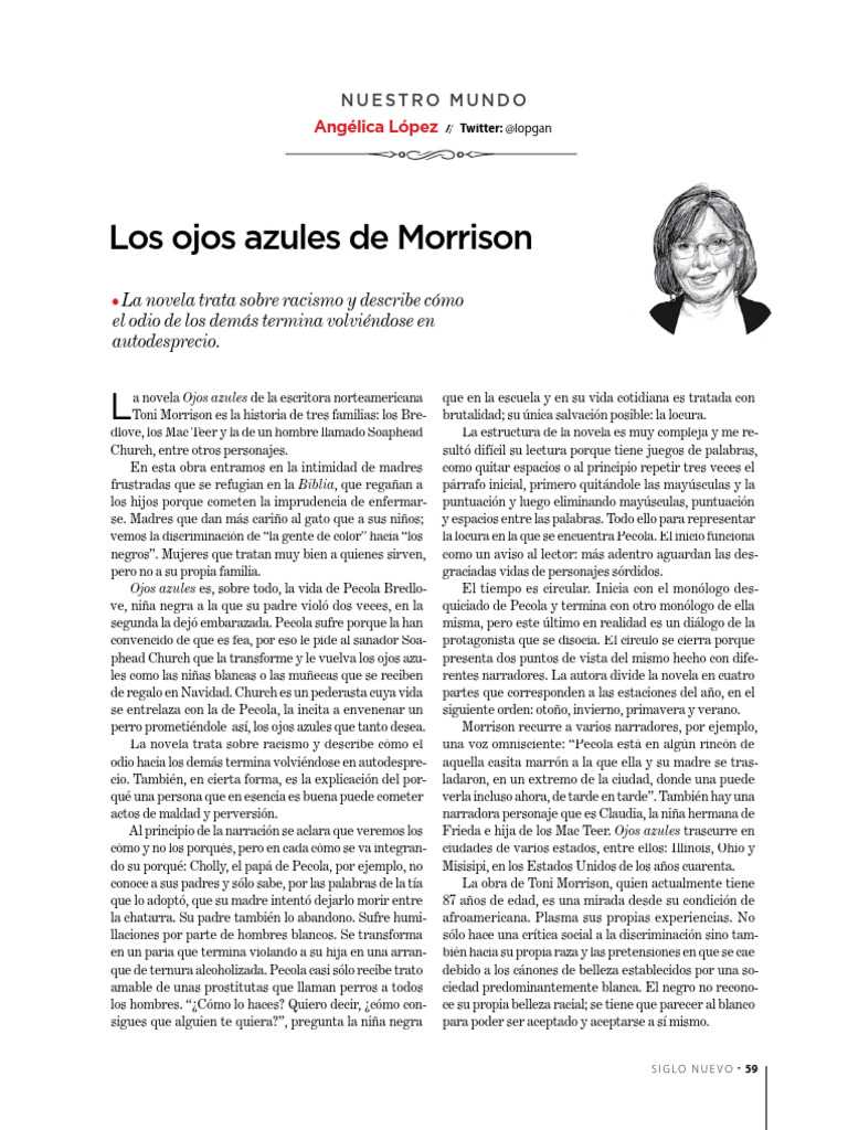 Los Ojos azules de Morrison PDF