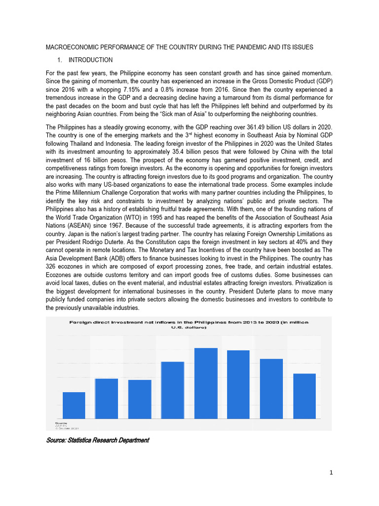 Philippines Economic Recovery Post-Pandemic | PDF | Social Science