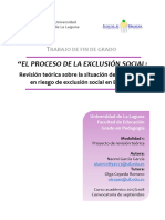 EL PROCESO DE LA EXCLUSION SOCIAL Revision Teorica Sobre La Situacion de Los Jovenes en Riesgo de Exclusion Social en Espana