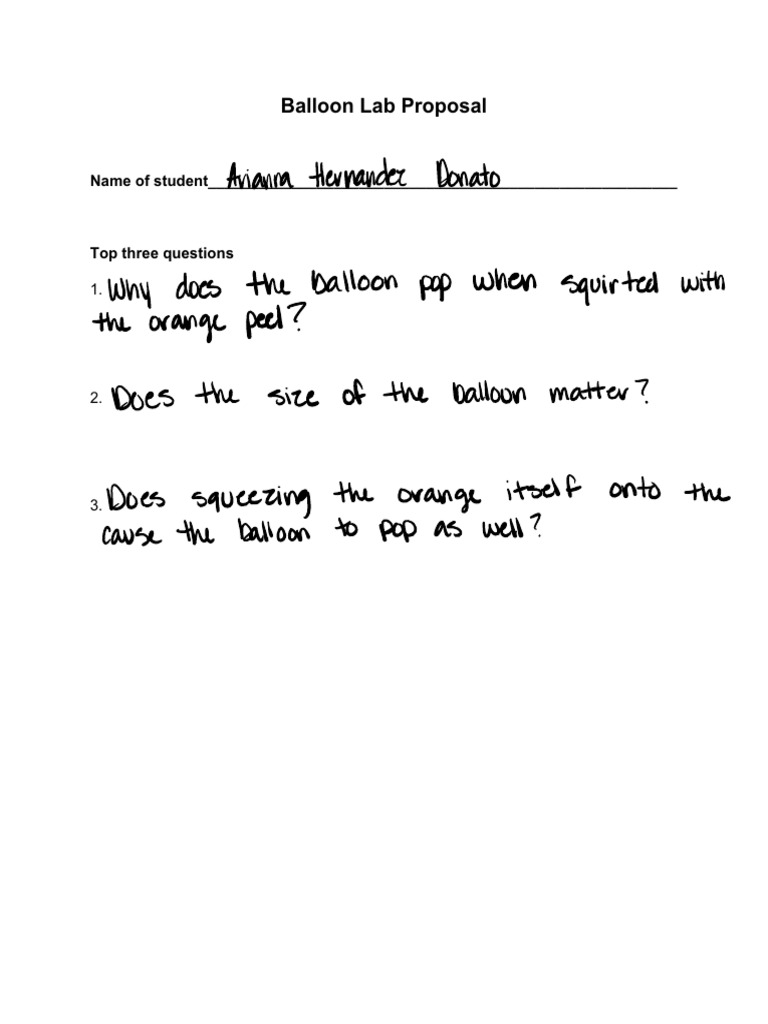 Balloon Lab Proposal | PDF