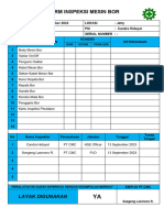 Form Inspeksi Mesin Bor