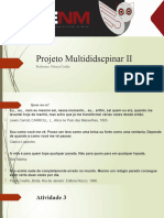 Projeto Multididscpinar II Etapa 3