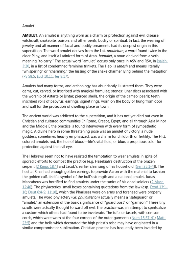 Understanding Amulets and Their History | PDF | Amulet | Jewellery