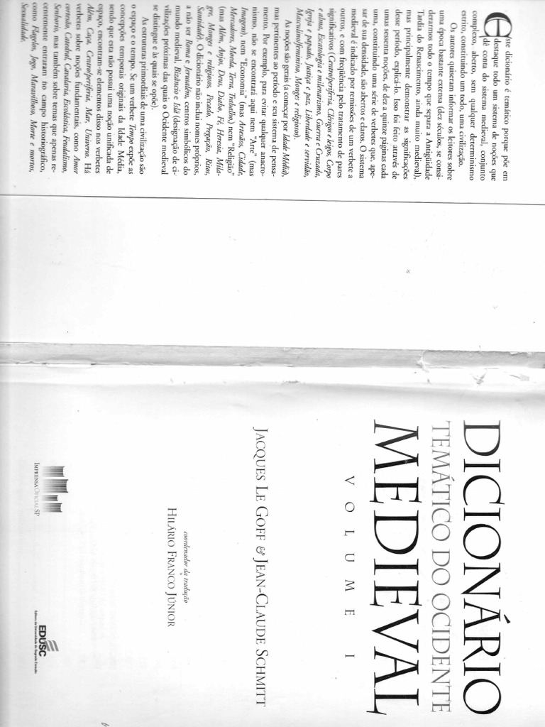 Amalvi, Christian (2002) Idade Média. In. Dicionário Temático... PDF