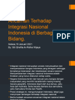 Ancaman Terhadap Integrasi Nasional Indonesia Di Berbagai Bidang