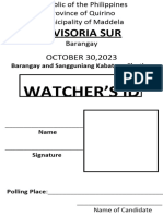 Poll Watcher's ID