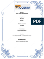 Nombre Norely Yaneth Delgado Pineda: Guía de Ejercicios No. 1: Comprensión Lectora