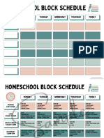 Block Schedule Blank