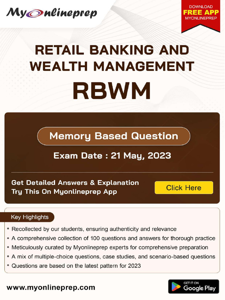 JAIIB 2023 PPB Previous Year Questions | PDF | Financial Risk | Banks