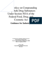 Interim Policy On Compounding Using Bulk Drug Substances Under Section 503A of The Federal Food Drug and Cosmetic Act Guidance For Industry