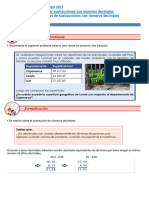 Día 07 - Sustracción de Números Decimales - Matemática