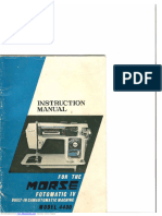Morse Fotomatic 4400 Sewing Machine Instruction