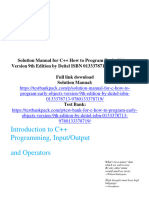 Solution Manual For C How To Program Early Objects Version 9th Edition by Deitel ISBN 0133378713 9780133378719